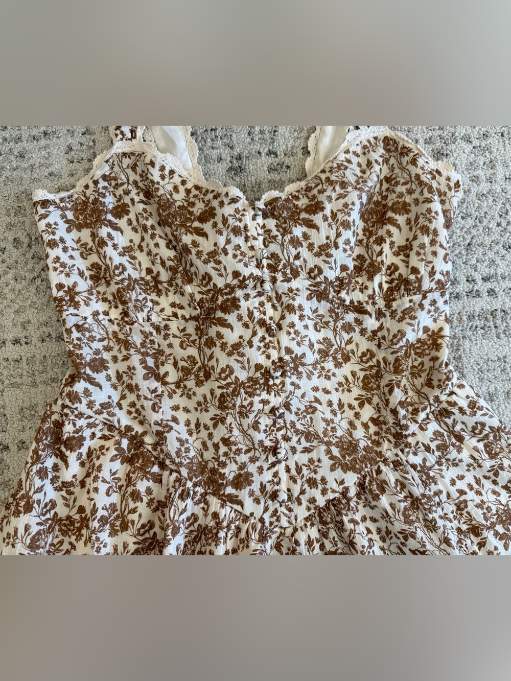 NWT American Eagle Sundress Sz L Cottagecore Corset Back Floral - Picture 6 of 16